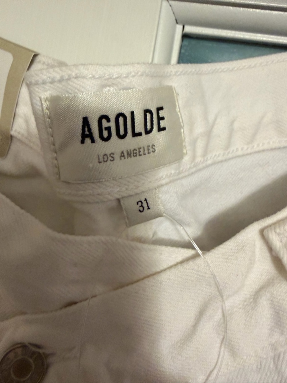 AGOLDE White High-Rise Straight Leg Jeans - Picture 5 of 6